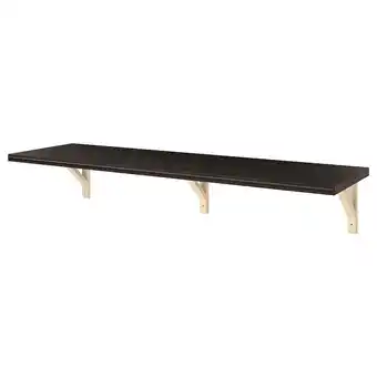 IKEA Bergshult / sandshult nástěnná police, černohnědá/osika, 120x30 cm nabídka