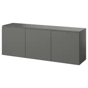 IKEA Bestå sestava nástěnných skříněk, tmavě šedá/västerviken tmavě šedá, 180x42x64 cm nabídka
