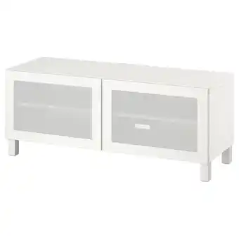 IKEA Bestå tv stolek s dvířky, bílá/mörtviken/stubbarp bílá, 120x42x48 cm nabídka