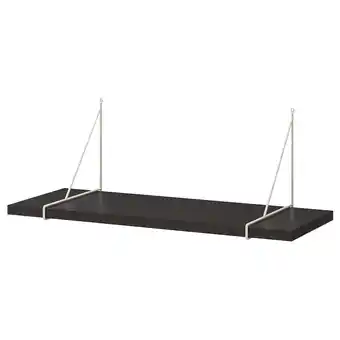 IKEA Bergshult / pershult nástěnná police, černohnědá/bílá, 80x30 cm nabídka