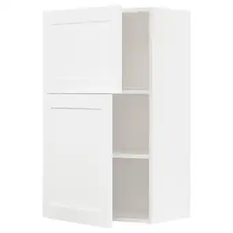 IKEA Metod nást. skříňka s policemi/2 dvířky, bílá enköping/bílá vzor dřeva, 60x100 cm nabídka