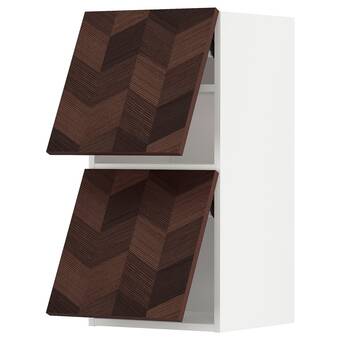 IKEA Metod nást. hor. sk. se 2 dvířky a ot.m, bílá hasslarp/hnědá vzorováno, 40x80 cm nabídka