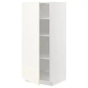 IKEA Metod vysoká skříň s policemi, bílá/vallstena bílá, 60x60x140 cm nabídka