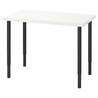 IKEA Linnmon / olov psací stůl, bílá/černá, 100x60 cm nabídka