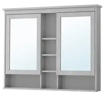 IKEA Hemnes zrcadlová skříňka se 2 dvířky, šedá, 120x98 cm nabídka