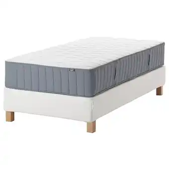 IKEA Espevär/vågstranda čalouněná postel, bílá/tvrdá sv.modrá, 90x200 cm nabídka