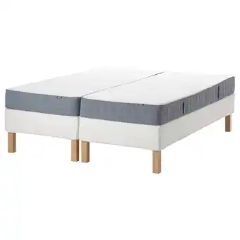 IKEA Espevär/vestmarka čalouněná postel, bílá/tvrdá sv.modrá, 180x200 cm nabídka