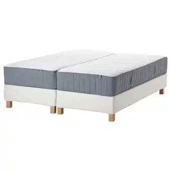 IKEA Espevär/vågstranda čalouněná postel, bílá/velmi tvrdá sv.modrá, 180x200 cm nabídka