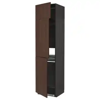 IKEA Metod vys. sk. chlad./mraz. 3 dveře, černá/sinarp hnědá, 60x60x240 cm nabídka