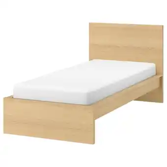 IKEA Malm rám postele, bíle mořená dubová dýha/luröy, 90x200 cm nabídka