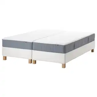 IKEA Espevär/vesteröy čalouněná postel, bílá/velmi tvrdá sv.modrá, 180x200 cm nabídka