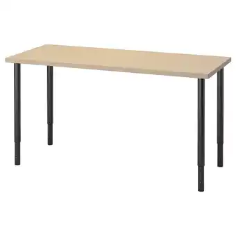 IKEA Målskytt / olov psací stůl, bříza/černá, 140x60 cm nabídka