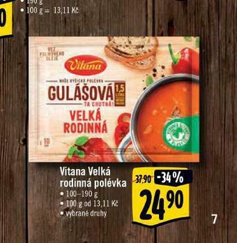 Jip Vitana velká rodinná polévka nabídka