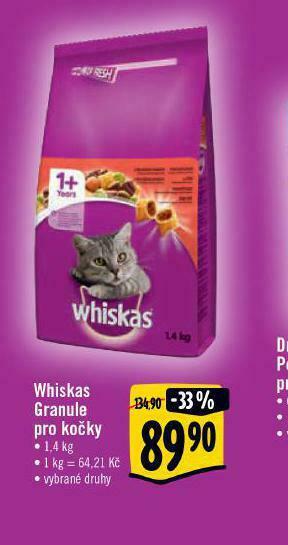 Jip Whiskas granule pro kočky nabídka