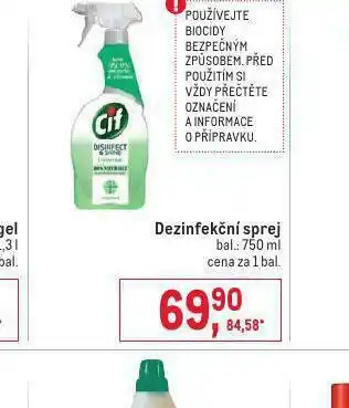 Makro Cif dezinfekční sprej nabídka