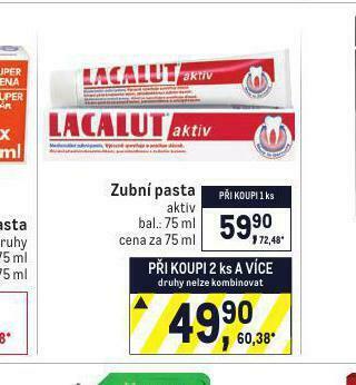 Makro Lacalut zubní pasta nabídka