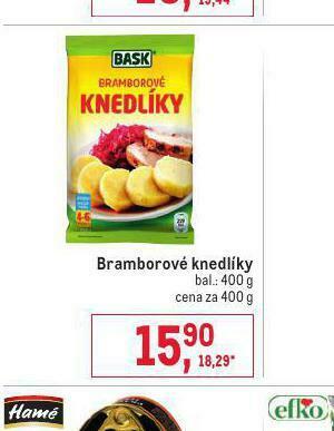 Makro Bramborové knedlíky nabídka