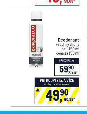 Makro Borotalco deodorant nabídka