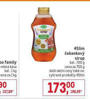Makro 4slim čekankový sirup nabídka