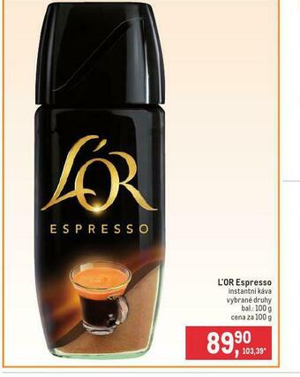 Makro L´or espresso instantní káva nabídka