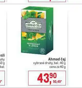 Makro Ahmad čaj nabídka