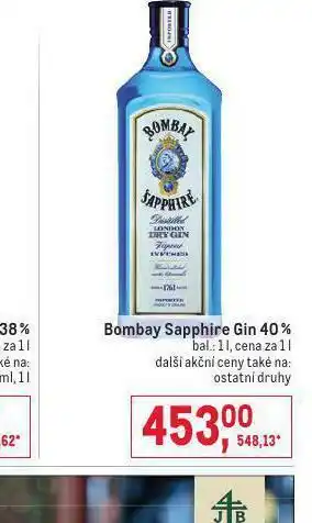 Makro Bombay sapphire gin 40% nabídka