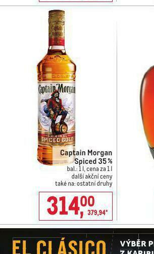 Makro Captain morgan spiced 35% nabídka