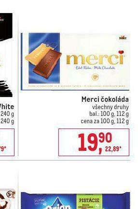 Makro Merci čokoláda nabídka