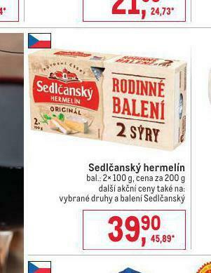 Makro Sedlčanský hermelín nabídka