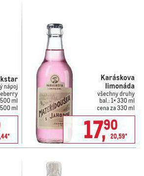 Makro Karáskova limonáda nabídka