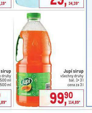 Makro Jupí sirup nabídka