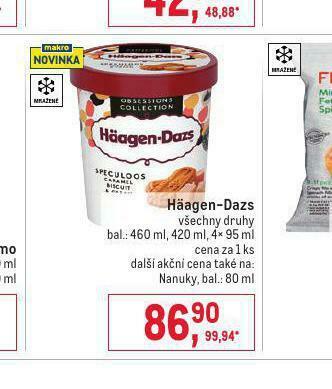 Makro Häagen dazs nabídka