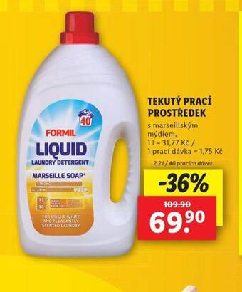 Lidl Formil liquid tekutý prací prostředek nabídka