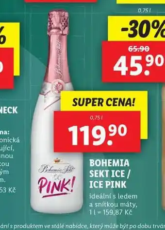 Lidl Bohemia sekt ice / ice pink nabídka