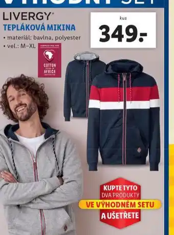 Lidl Tepláková mikina nabídka