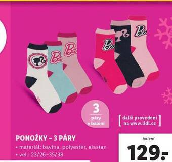 Lidl Dětské ponožky nabídka