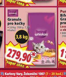 Norma Whiskas granule pro kočky nabídka