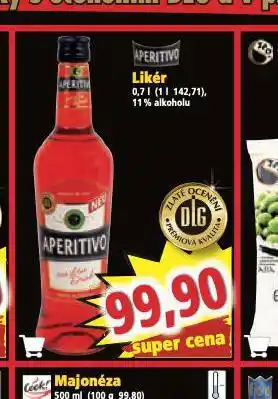 Norma Aperitivo likér nabídka