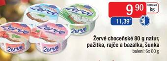 Qanto Žervé choceňské 80 g natur, pažitka, rajče a bazalka, šunka nabídka