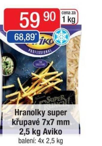 Qanto Hranolky super křupavé 7x7 mm 2,5 kg Aviko nabídka