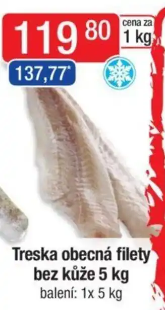 Qanto Treska obecná filety bez kůže 5 kg nabídka