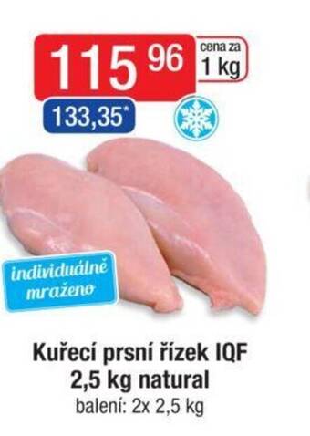 Qanto Kuřecí prsní řízek IQF 2,5 kg natural nabídka