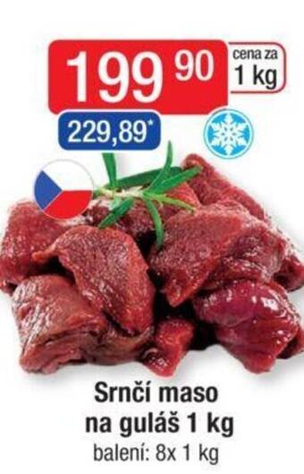 Qanto Srnčí maso na guláš 1 kg nabídka