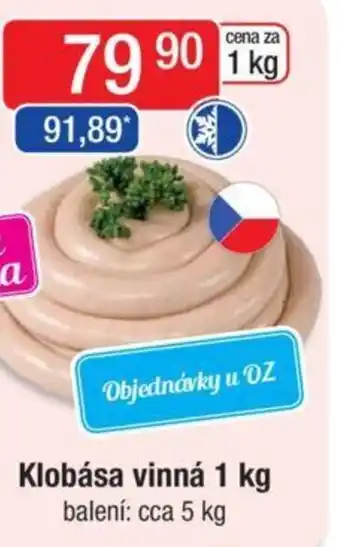 Qanto Klobása vinná 1 kg nabídka