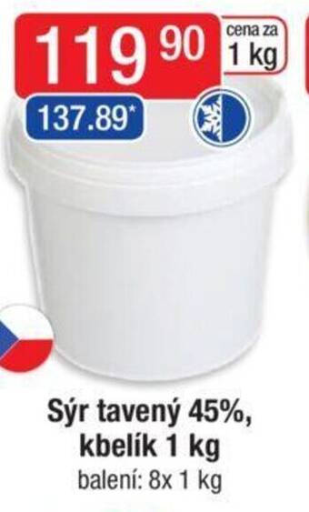 Qanto Sýr tavený 45%, kbelík 1 kg nabídka