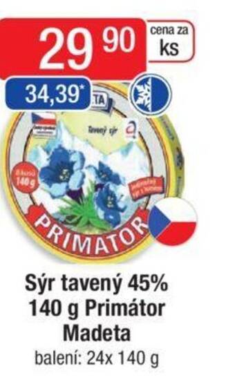 Qanto Sýr tavený 45% 140 g Primátor Madeta nabídka