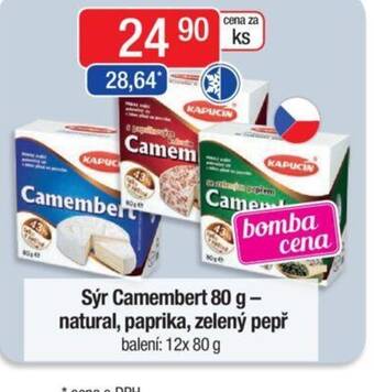 Qanto Sýr Camembert 80 g - natural, paprika, zelený pepř nabídka