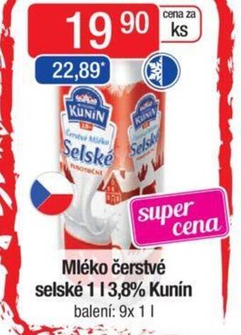 Qanto Mléko čerstvé selské 1 l 3,8% Kunín nabídka