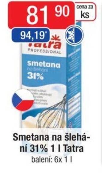 Qanto Smetana na šlehá-ní 31% 1 l Tatra nabídka