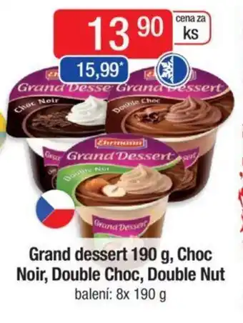 Qanto Grand dessert 190 g, Choc Noir, Double Choc, Double Nut nabídka